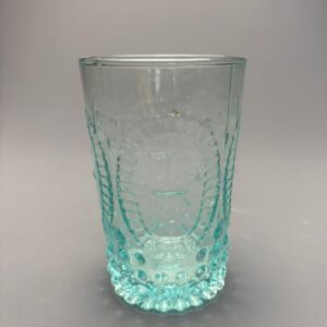 Svícen blue glass fleur de lis