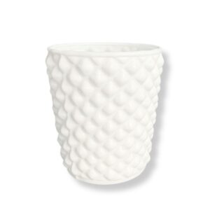 Svícen milk glass swirl